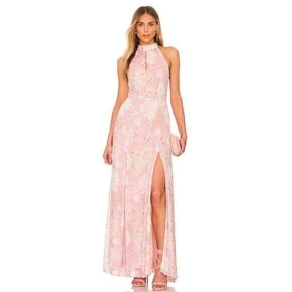 NWT Yumi Kim Wayfarer Pink High Demand Halter Back Maxi Dress - Picture 1 of 15